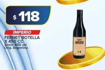Carrefour Maxi Imperio Fernet Botella x 450cc oferta