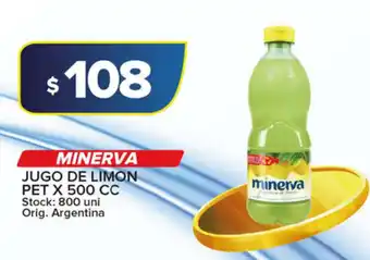 Carrefour Maxi Minerva Jugo De Limon Pet x 500cc oferta