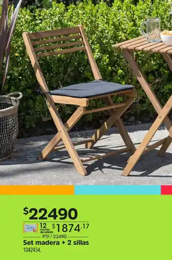 Easy Set madera + Sillas oferta