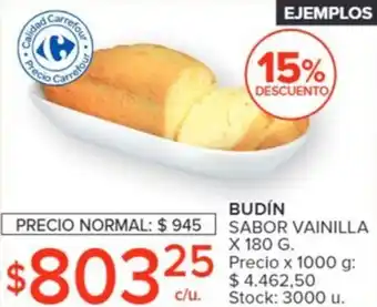 Carrefour BUDIN SABOR VAINILLA X 180G oferta