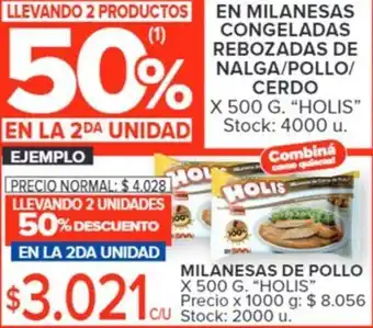 Carrefour HOLIS MILANESAS DE POLLO X 500G oferta