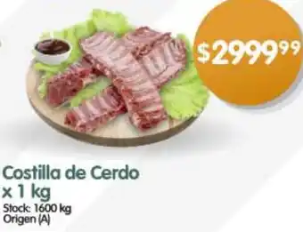 Supermercados Buenos Días Costilla de Cerdo x 1kg oferta