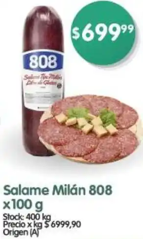 Supermercados Buenos Días Salame Milán 808 x 100g oferta