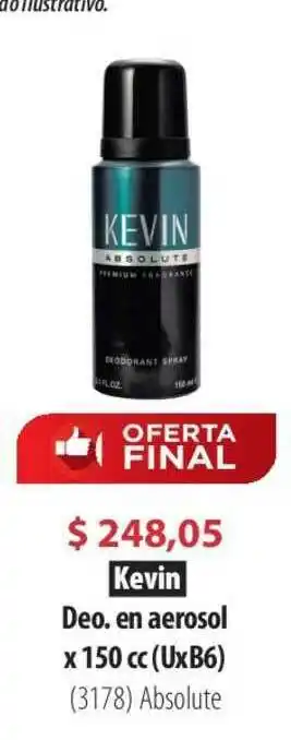 Parodi Kevin Deo. En Aerosol x 150 cc (UxB6) oferta