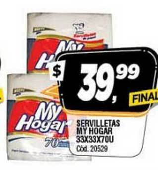 Supermercados Yaguar My Hogar Servilletas 33x33x70U oferta