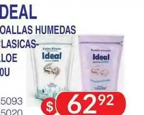 Masivos Ideal Toallas Humedas Clasicas-Aloe 50U oferta