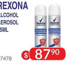 Masivos Rexona Alcohol Aerosol 75ml oferta