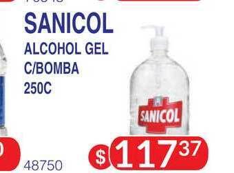 Masivos Sanicol Alcohol Gel C-Bomba 250c oferta