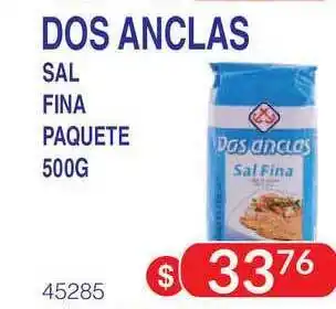 Masivos Dos Anclas Sal Fina Paquete 500g oferta