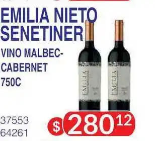 Masivos Emilia Nieto Senetiner Vino Malbec-Cabernet 750c oferta