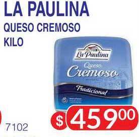 Masivos La Paulina Queso Cremoso Kilo oferta