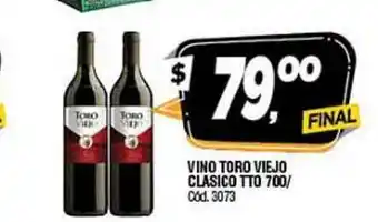 Supermercados Yaguar Vino Toro Viejo Clasico TT0 700- oferta