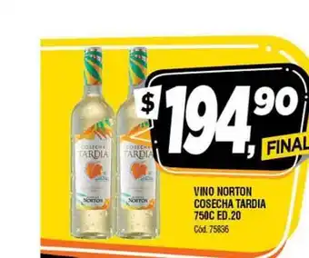 Supermercados Yaguar Vino Norton Cosecha Tardia 750C ED.20 oferta