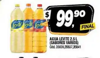 Supermercados Yaguar Agua Levite 2.5 L (Sabores Various) oferta