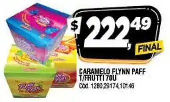 Supermercados Yaguar Caramelo Flynn Paff T-Frutti 70U oferta