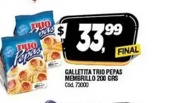 Supermercados Yaguar Galletita Trio Pepas Membrillo 200 Grs oferta