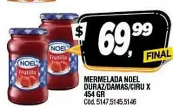 Supermercados Yaguar Mermelada Noel Duraz-Damas-Ciru X 454 Gr oferta