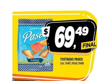 Supermercados Yaguar Tostadas Paseo oferta