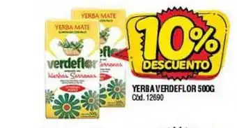 Supermercados Yaguar Yerba Verdeflor 500g 10% Descuento oferta