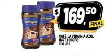 Supermercados Yaguar Café La Virginia Azul Inst.100Grs oferta