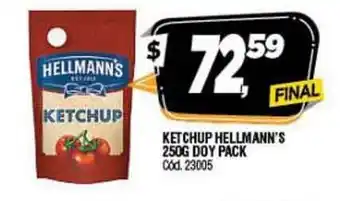 Supermercados Yaguar Ketchup Hellmann's 250g Doy Pack oferta