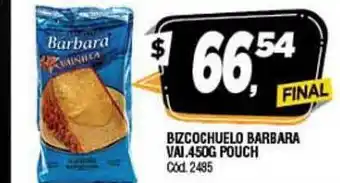 Supermercados Yaguar Bizcochuelo Barbara Val.450g Pouch oferta