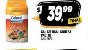 Supermercados Yaguar Sal Celusal Gruesa Paq.1K oferta