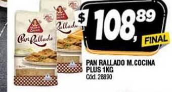 Supermercados Yaguar Pan Rallado M. Cocina Plus 1Kg oferta