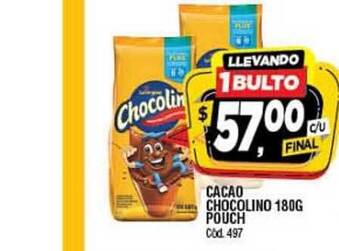 Supermercados Yaguar Cacao Chocolino 180g Pouch oferta
