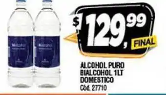 Supermercados Yaguar Bialcohol Alcohol Puro 1Lt Domestico oferta