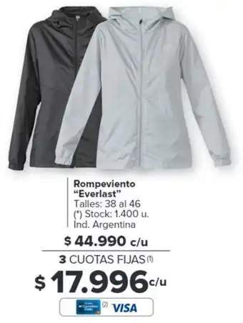 Carrefour Everlast Rompeviento Talles 38 al 46 oferta