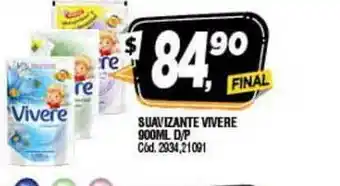 Supermercados Yaguar Vivere Suavizante 900ml D/P oferta