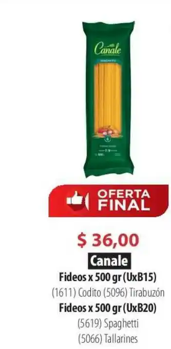 Parodi Canale Fideos X 500 gr (UxB15) oferta