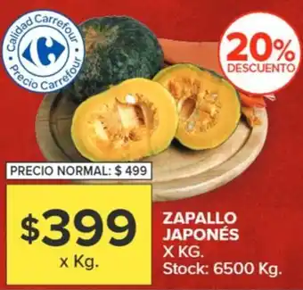 Carrefour ZAPALLO JAPONÉS X KG oferta