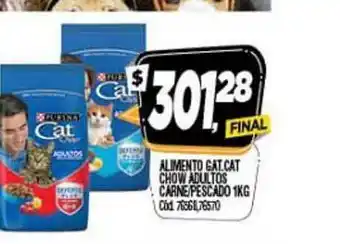 Supermercados Yaguar Purina Cat Chow Alimento Gat. Adultos Carne/Pescado 1kg oferta