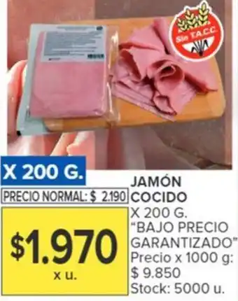 Carrefour JAMÓN COCIDO X 200G oferta