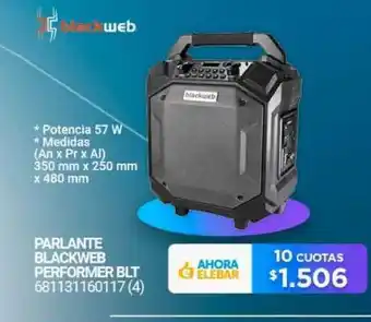 Punto Blu Blackweb Parlante Performer BLT 57 W oferta