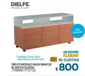 Dielfe Modulo Rack RKM120 Blanco/Ciliegio