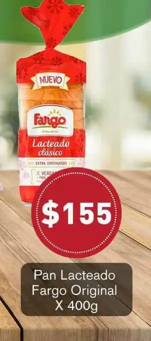 Supermercados Zeta Pan Lacteado Fargo Original x 400gr oferta