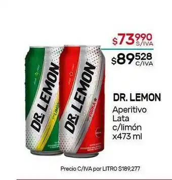 Nini Mayorista Dr. Lemon Aperitivo Lata C Limón x 473ml oferta