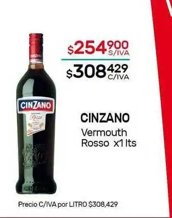 Nini Mayorista Cinzano Vermouth Rosso x 1lts oferta