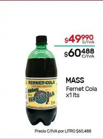 Nini Mayorista Mass Fernet Cola x 1lts oferta