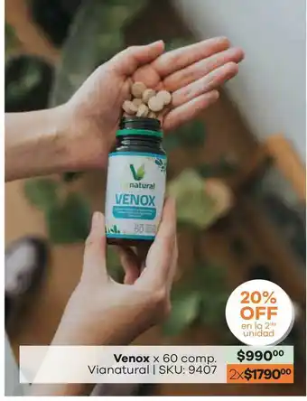 Venox 20% Off En La 2da Unidad