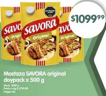 Supermercados Buenos Días Mostaza SAVORA original doypack x 500 g oferta
