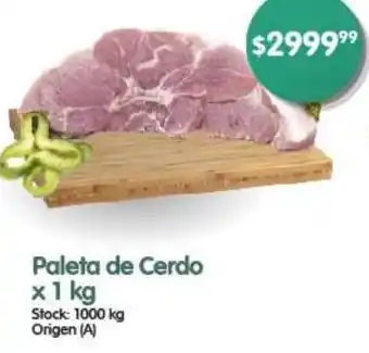 Supermercados Buenos Días Paleta de Cerdo x 1kg oferta