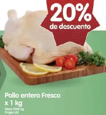 Supermercados Buenos Días Pollo entero Fresco x 1kg oferta