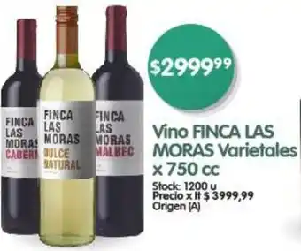 Supermercados Buenos Días Vino FINCA LAS MORAS Varietales x 750cc oferta