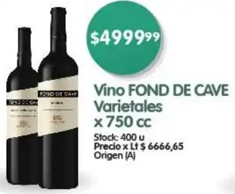 Supermercados Buenos Días Vino FOND DE CAVE Varietales x 750cc oferta