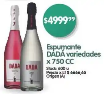 Supermercados Buenos Días Espumante DADÁ variedades x 750CC oferta