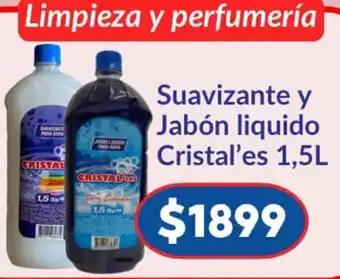 Yaguane Supermercados Suavizante y Jabón liquido Cristal'es 1,5L oferta